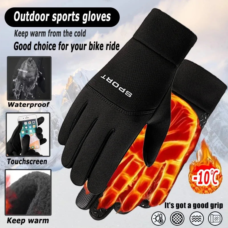 Winter Fleece Cycling Gloves