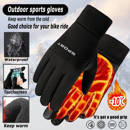 Winter Fleece Cycling Gloves