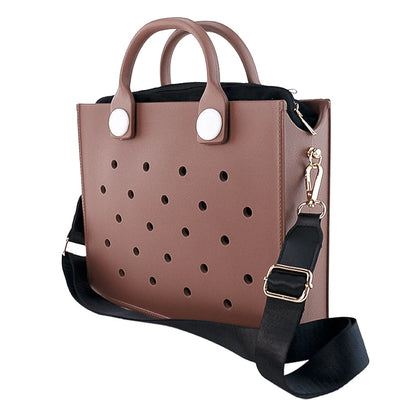 Waterproof EVA Tote Bag with Charm Holes