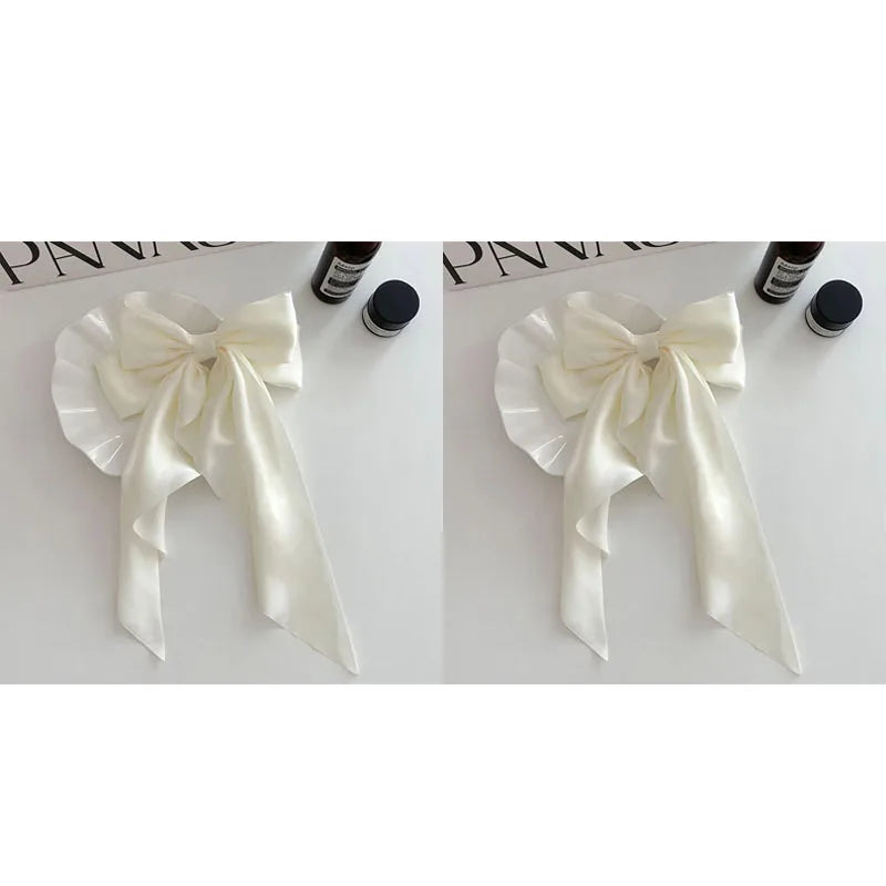 Korean Satin Bowknot Hair Clip