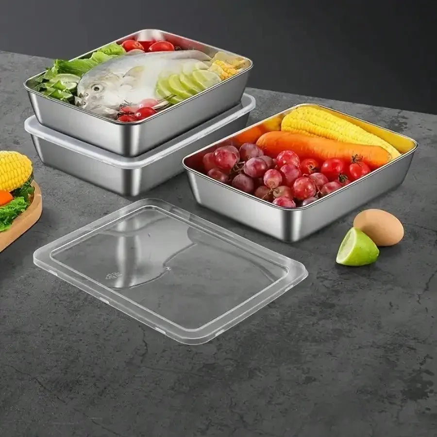 Leak-Proof Stainless Steel Food Storage Container Set