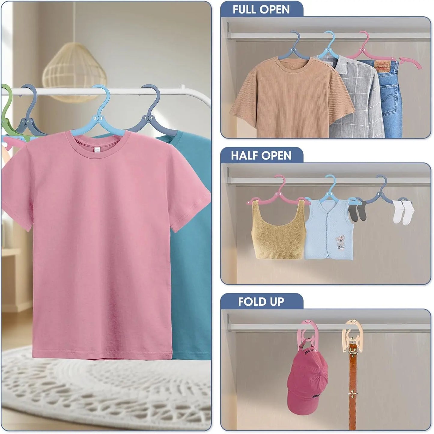 Portable Foldable Travel Hangers Set