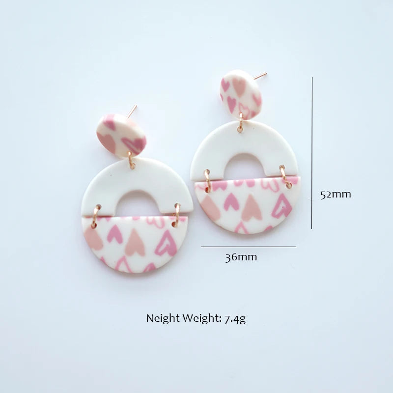 Heart Pattern Long Earrings