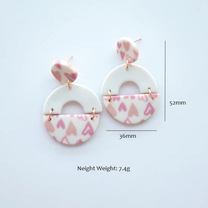 Heart Pattern Long Earrings