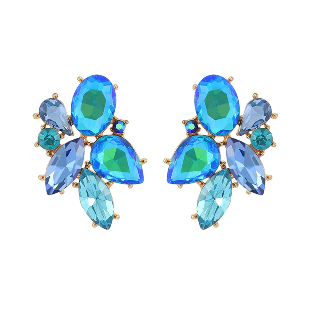Colorful Crystal Charm Earrings