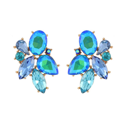 Colorful Crystal Charm Earrings