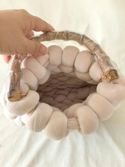 Chunky Knit Bucket Handbag