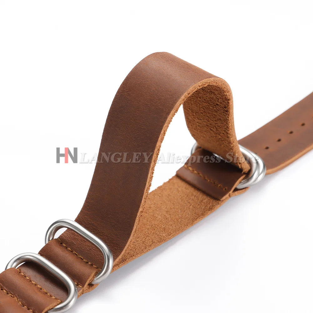 Vintage Genuine Leather Watch Strap 18mm 20mm 22mm
