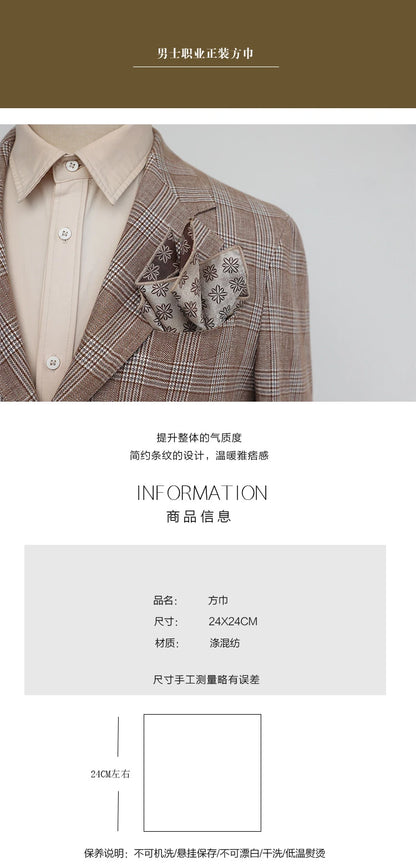 Korean Retro Geometric Pocket Square