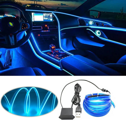 5M Car LED USB Flexible Neon Interior Lights