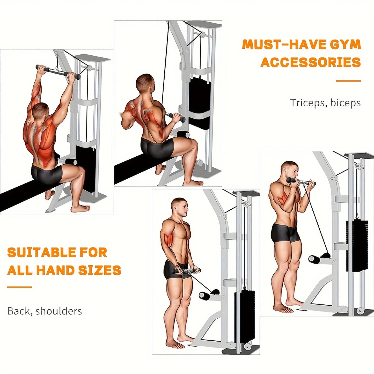 Gym Rotating Straight Bar