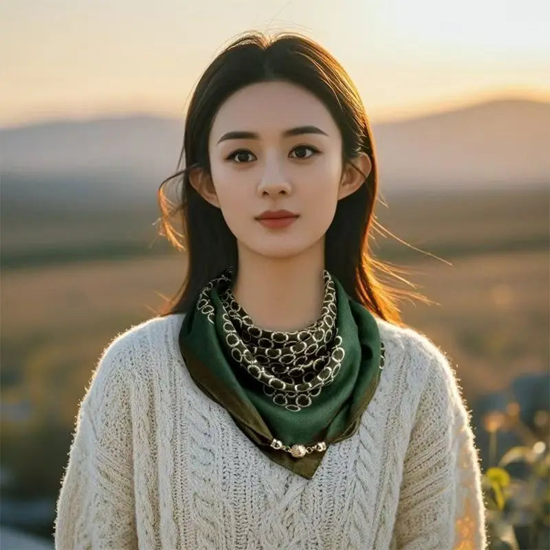 Luxury Design Magnetic Square Scarf