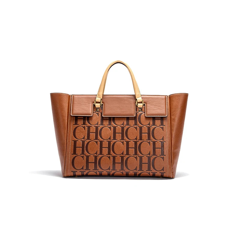 Large Capacity Embossed Tote Bag for Work, Office & Everyday Use