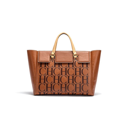 Large Capacity Embossed Tote Bag for Work, Office & Everyday Use