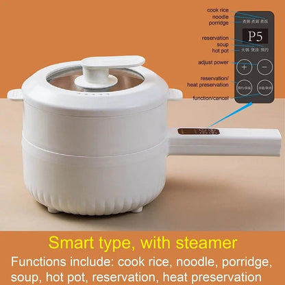 1.6L Smart Electric Cooking Pot With Steamer 220V