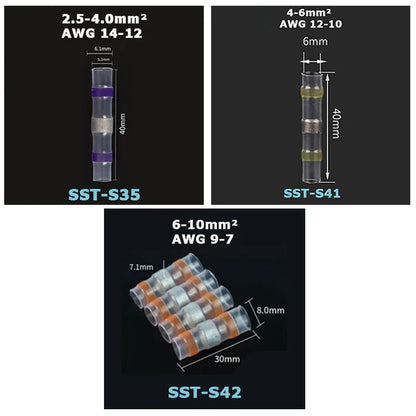Heat Shrink Solder Seal Waterproof Wire Connectors