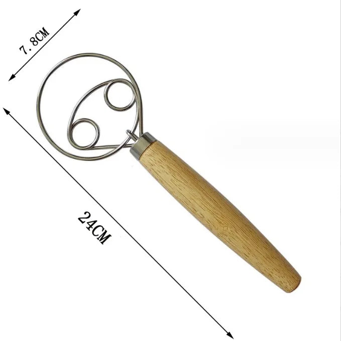 Manual Dough Blender & Flour Mixing Whisk for Baking
