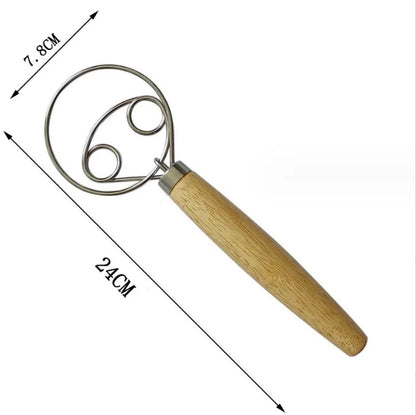 Manual Dough Blender & Flour Mixing Whisk for Baking