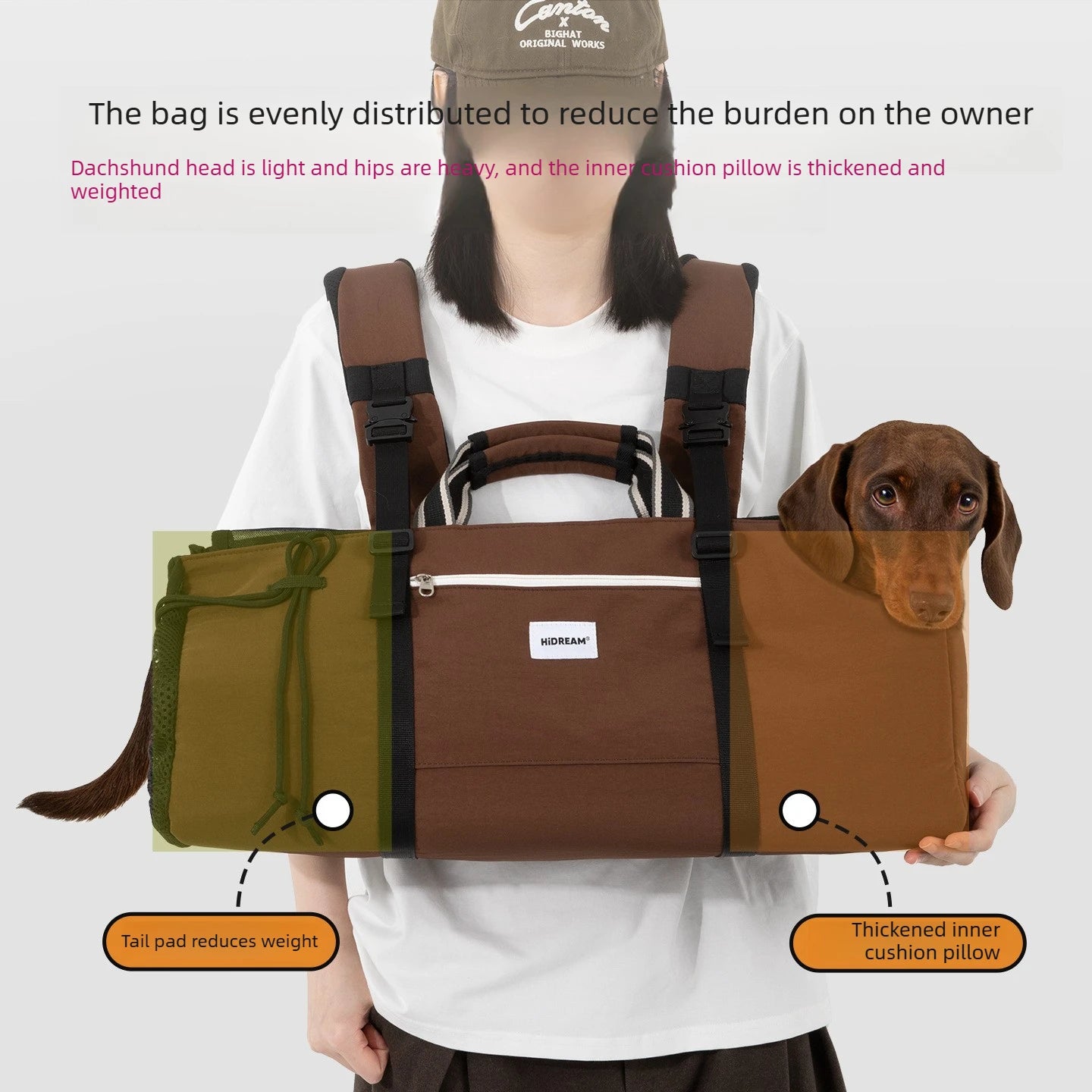 Dachshund Dog Backpack Carrier – Extended Travel Bag