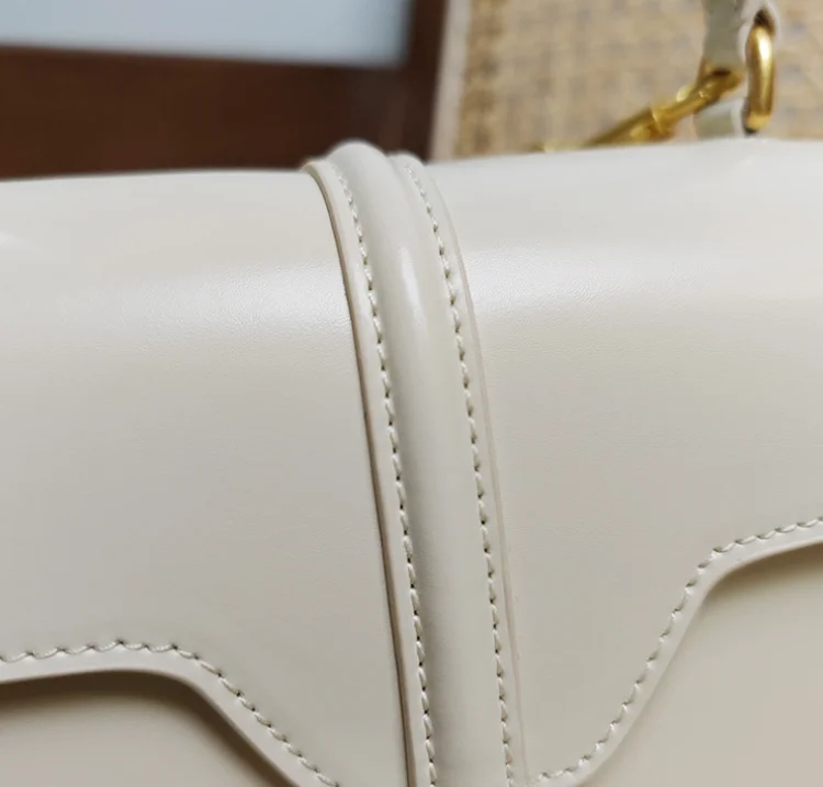 Genuine Split Leather Top Handle Satchel Bag