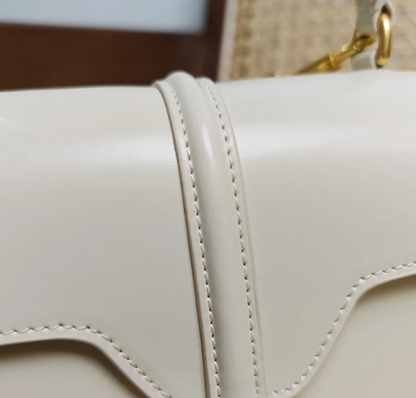 Genuine Split Leather Top Handle Satchel Bag