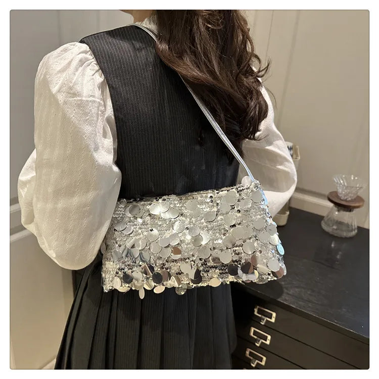 Sequin Evening Shoulder Bag