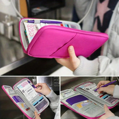 Travel Passport Wallet Organizer