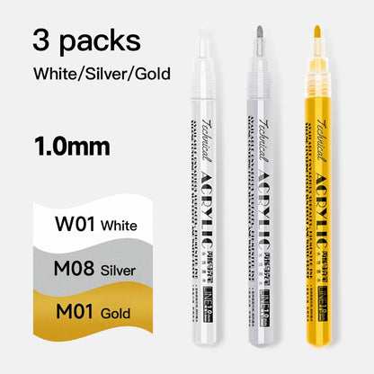 Metallic Acrylic Paint Marker Pens Set
