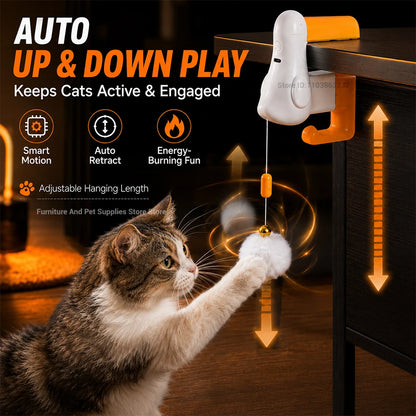 Automatic Interactive Cat Teaser Ball with Desk Clamp
