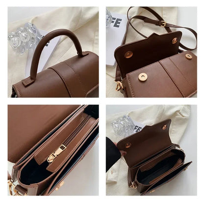 Vintage PU Leather Satchel Shoulder Bag