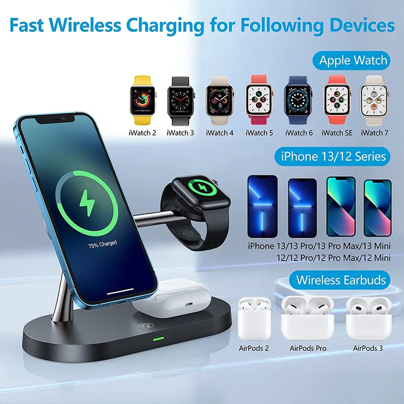 3-in-1 Magnetic Wireless Charging Station