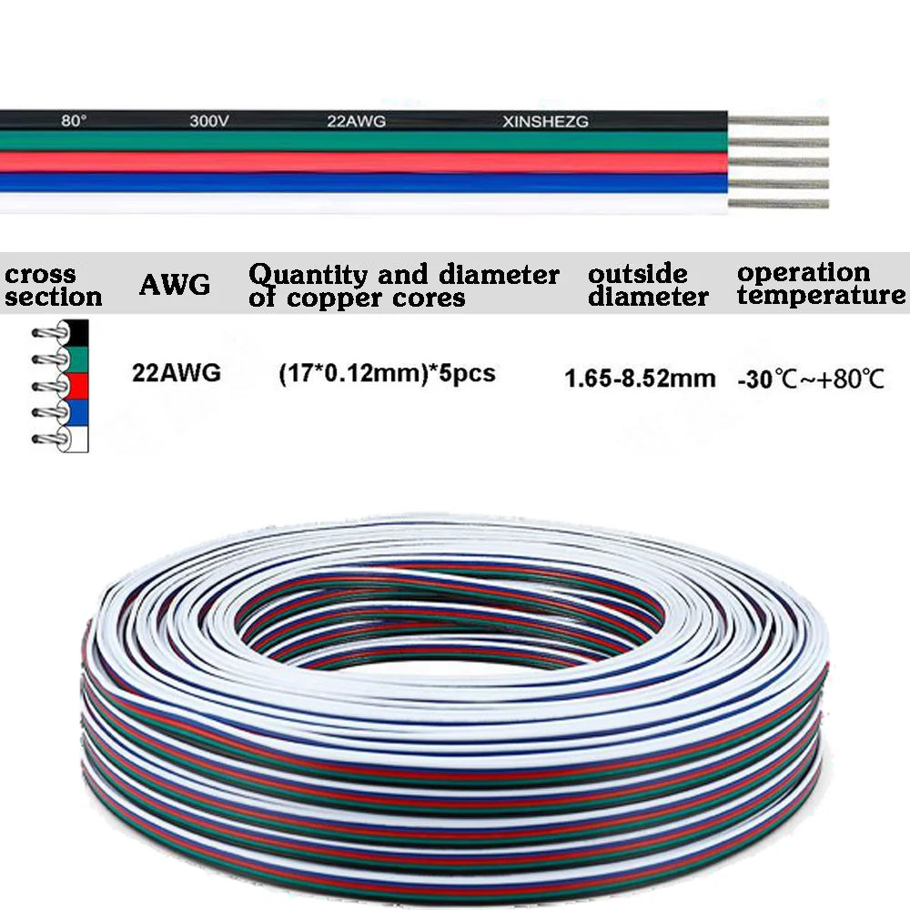 22AWG LED Extension Cable Wire