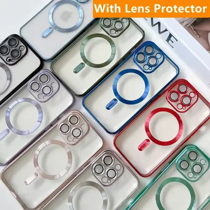 Magnetic Clear Case for iPhone with Lens Protector & Wireless Charging