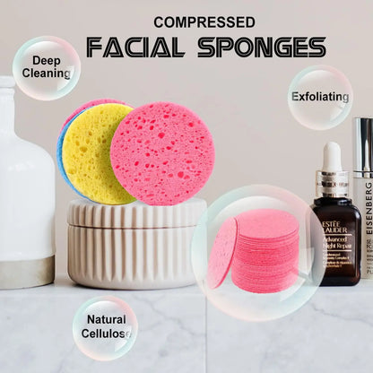 Natural Cellulose Facial Cleansing Sponges