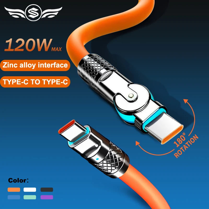 120W USB-C Silicone Cable