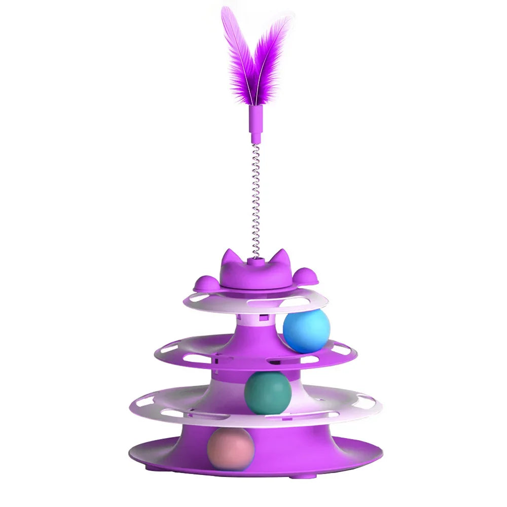 Interactive Cat Tower Ball Toy