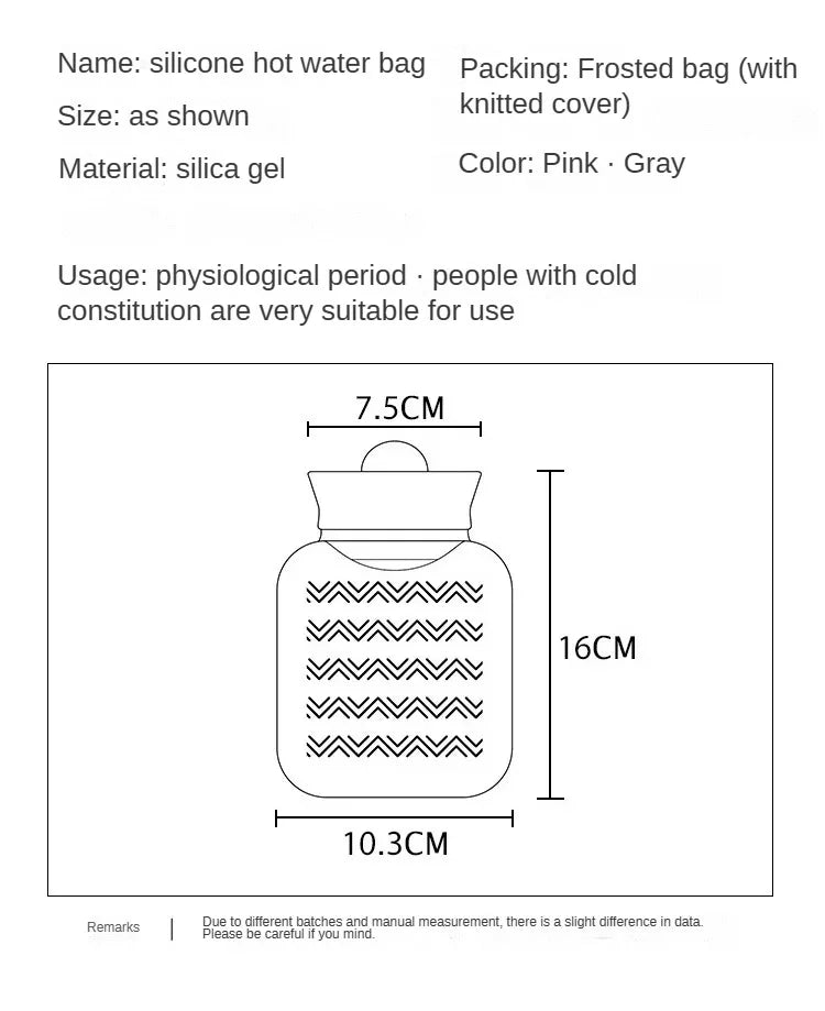Compact Hand Warmer Bottle with Knitted Sleeve