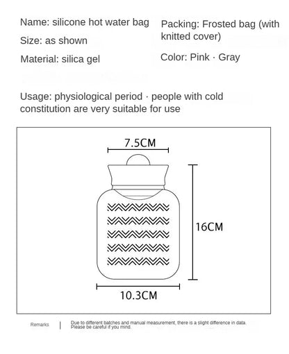 Compact Hand Warmer Bottle with Knitted Sleeve
