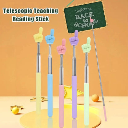 Stainless Steel Telescopic Teaching Pointer with Finger Tip