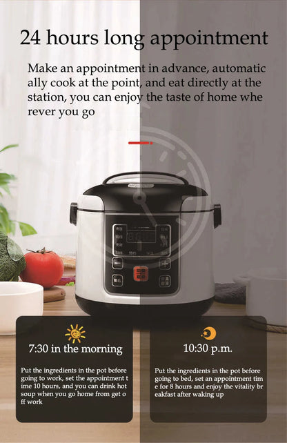 Portable Electric Rice Cooker 2L for Cars, Trucks & Travel