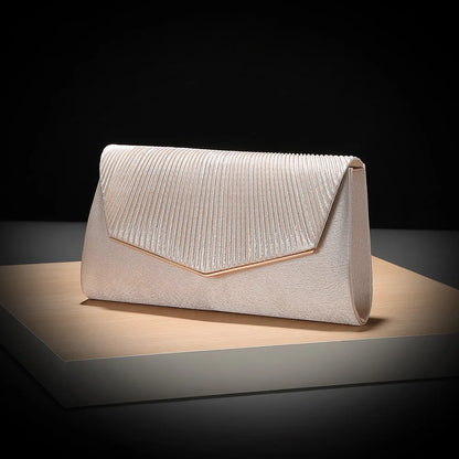Pleated Evening Clutch Bag