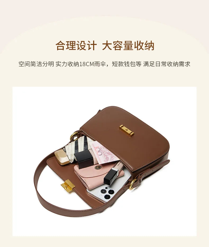 Vintage Leather Crossbody Handbag