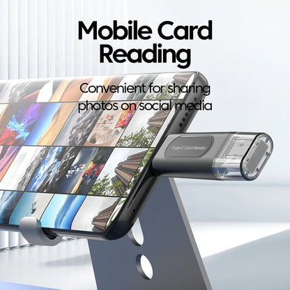 4-in-1 USB & USB-C SD/TF Card Reader