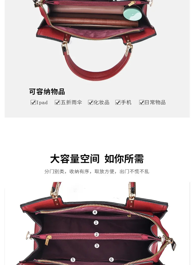 Luxury Women’s Structured Satchel Shoulder & Crossbody Handbag