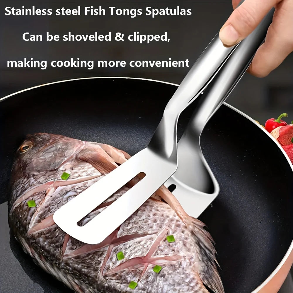 Double-Sided Cooking Tongs for Grilling & Frying