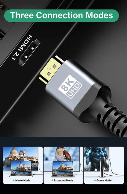 Ultra High-Speed HDMI 2.1 Cable – 8K 60Hz & 4K 120Hz