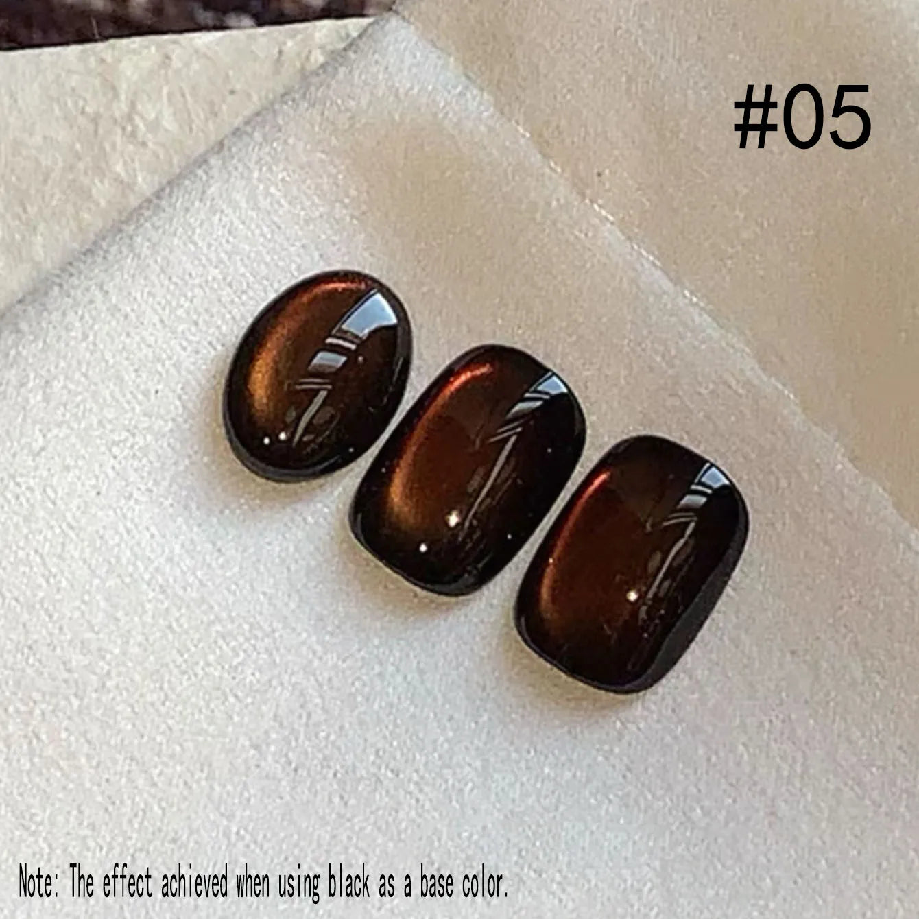 Brown Gold Cat Eye Gel Nail Polish