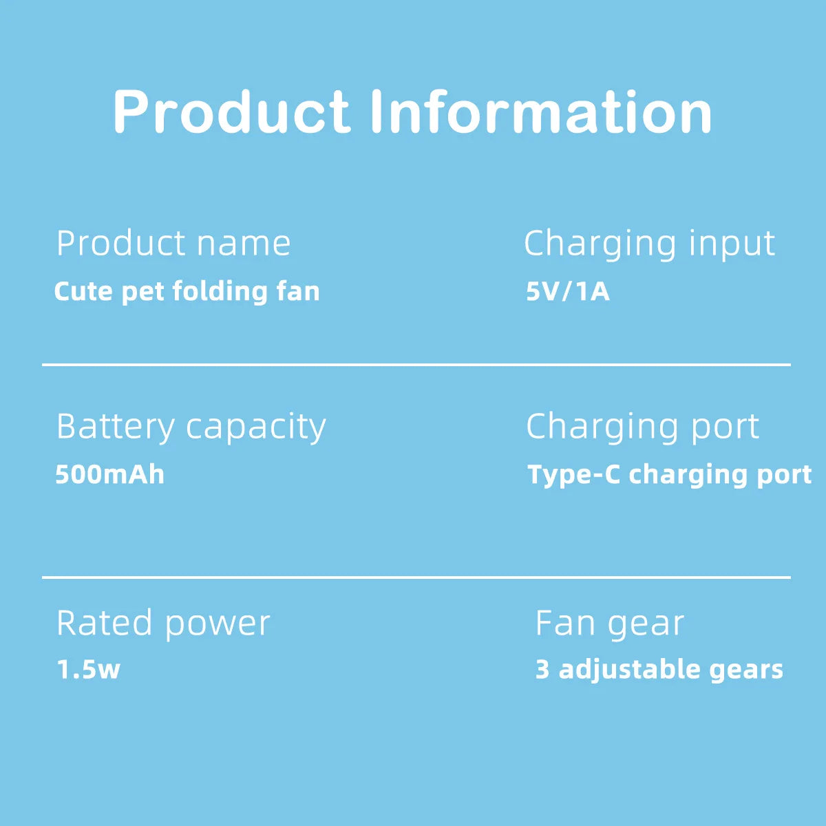 Foldable Mini USB Handheld Fan