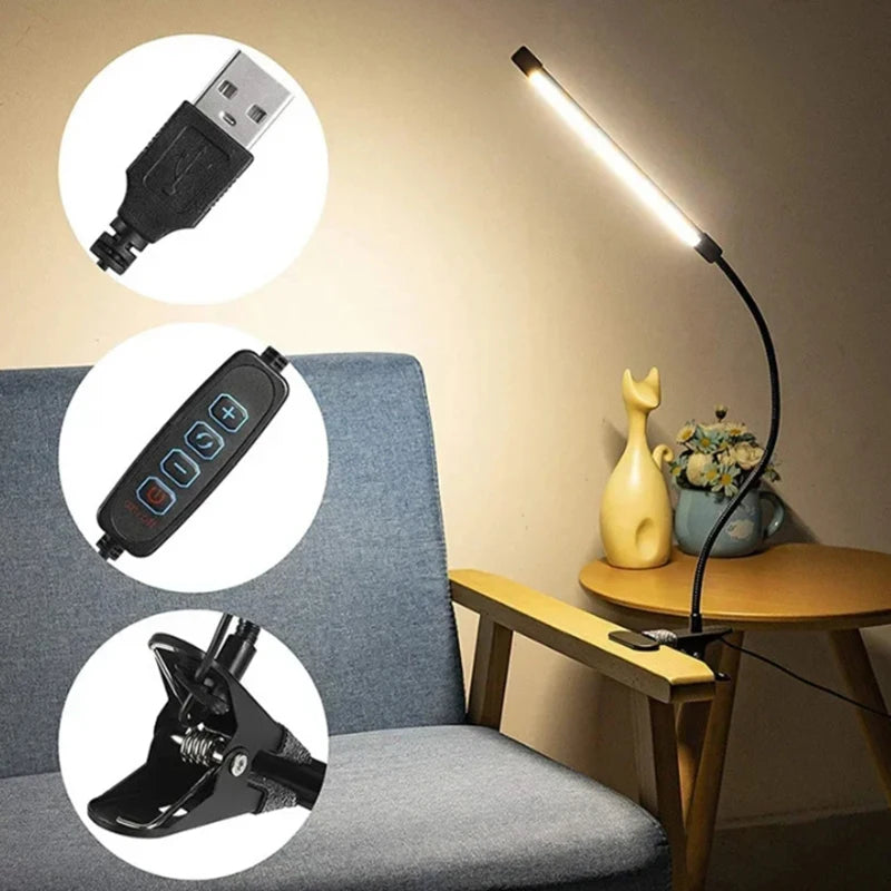 USB LED Clamp Desk Lamp