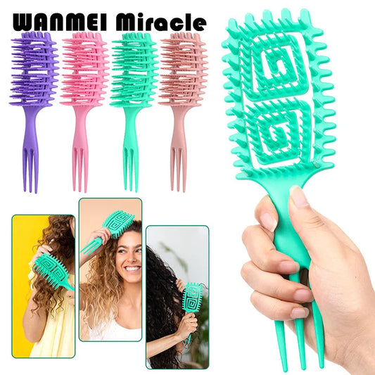 Curly Hair Detangling Brush with Scalp Massage